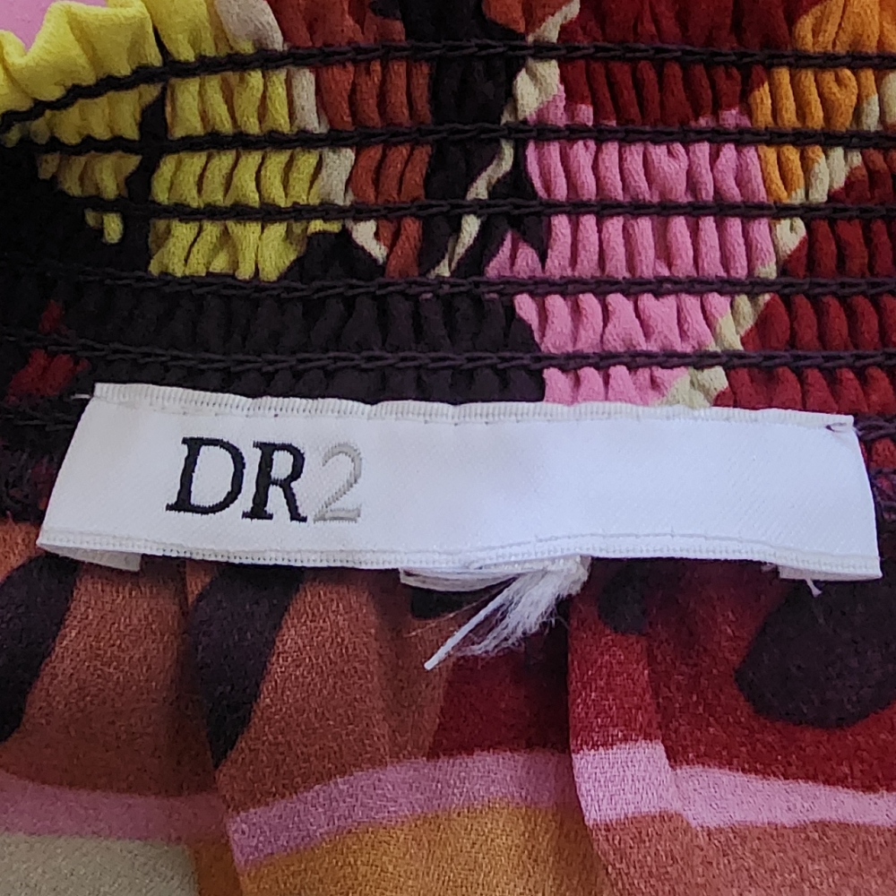 DR2 by Daniel Rainn Tropical Monstera Leaf Blouse, Size 1X - Picture 3 of 4